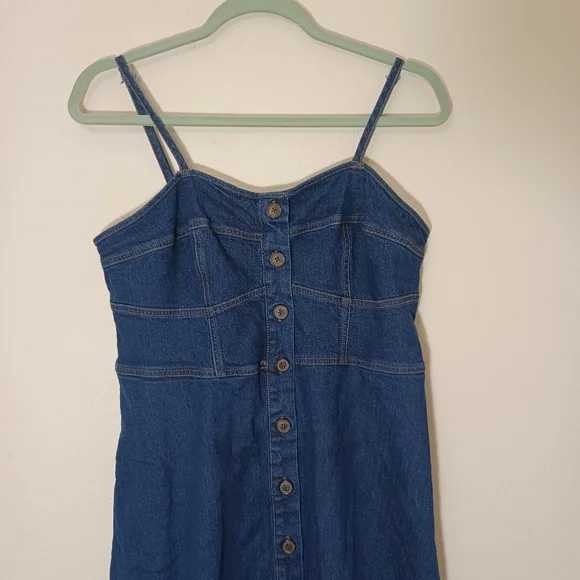 Universal Thread Denim Midi Corset Dress Dark Wash - Picture 5 of 8